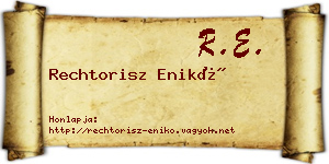 Rechtorisz Enikő névjegykártya